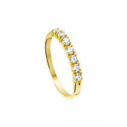Geelgouden ring met zirkonia - 26829