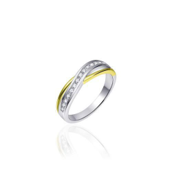 Ring Silver plated met zirkonia - 26830