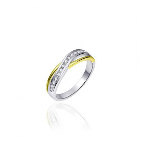 Ring Silver plated met zirkonia - 26830
