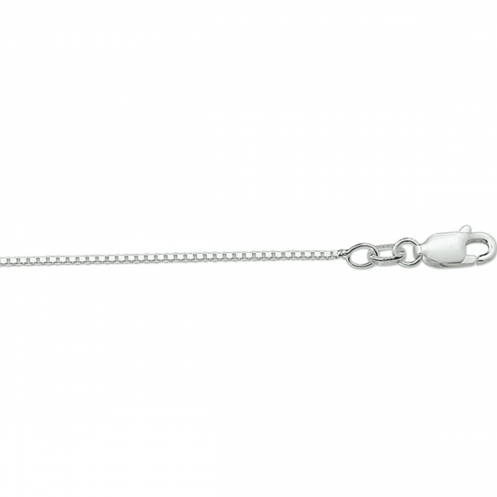 Zilveren collier, schakel Venetiaans, 38cm. - 26831