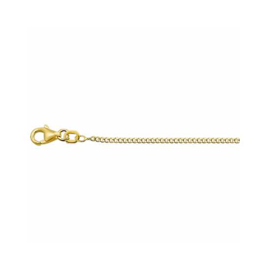 Gouden collier 14krt gourmette 4-zijdes geslepen 1,4 mm - 26425